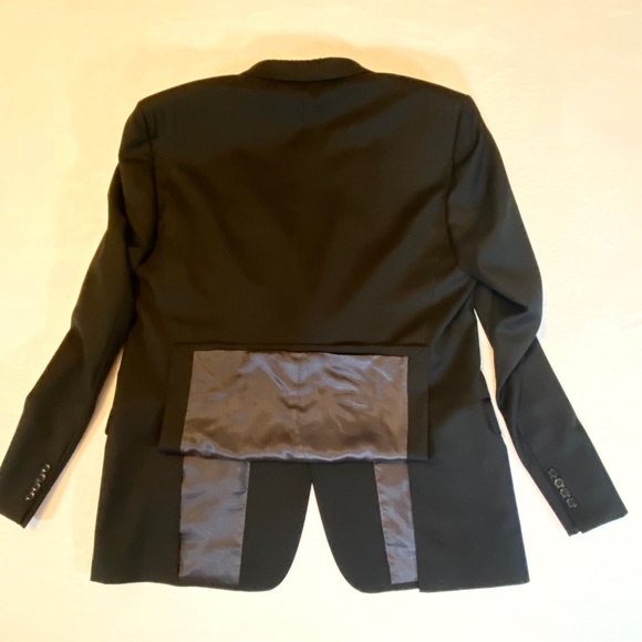 Joseph Abboud Reda Super 110s Italian Fabric Black Wool Blazer/Sport Coat 46L - Picture 4 of 11